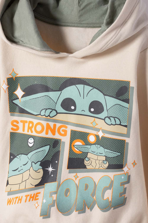 ALMOND MANDALORIAN HOODIE FOR BOYS 2T TO 6T