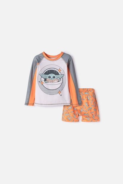 CONJUNTO DE BAÑO DE MANDALORIAN MULITICOLOR PARA NIÑO 2T A 6T