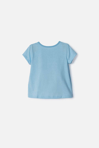 CAMISETA DE BLUEY MANGA CORTA AZUL PARA NIÑA 2T A 6T