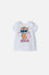 CAMISETAS DE STITCH Y CAPYBARA MANGA CORTA BLANCO PARA NIÑA 2T A 6T