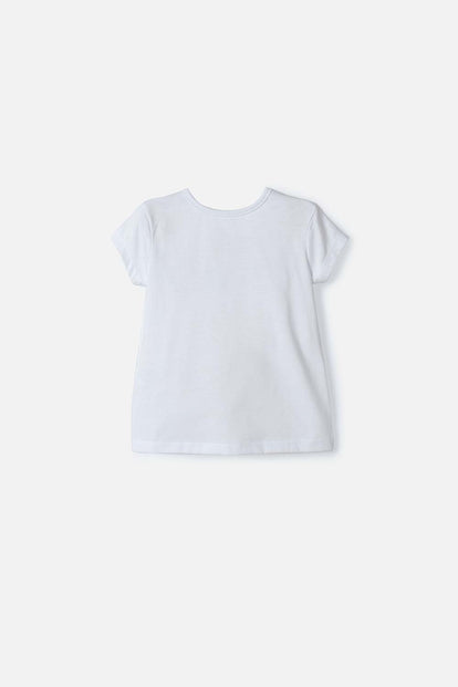 CAMISETAS DE STITCH Y CAPYBARA MANGA CORTA BLANCO PARA NIÑA 2T A 6T