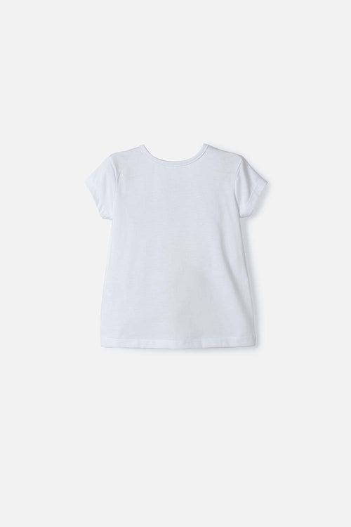 CAMISETAS DE STITCH Y CAPYBARA MANGA CORTA BLANCO PARA NIÑA 2T A 6T