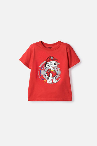 CAMISETAS DE PAW PATROL MANGA CORTA ROJO PARA NIÑO DE 2T A 6T