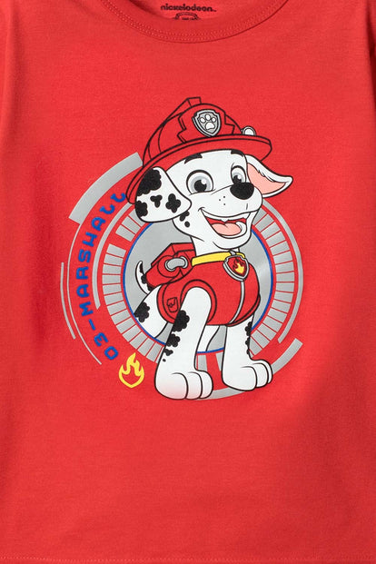 CAMISETAS DE PAW PATROL MANGA CORTA ROJO PARA NIÑO DE 2T A 6T