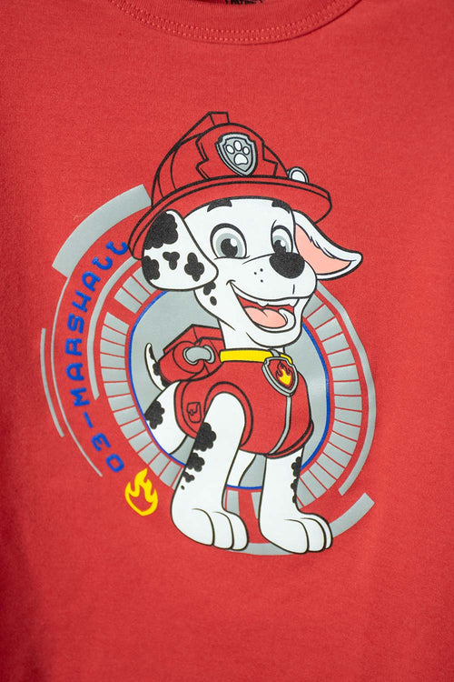 CAMISETAS DE PAW PATROL MANGA CORTA ROJO PARA NIÑO DE 2T A 6T