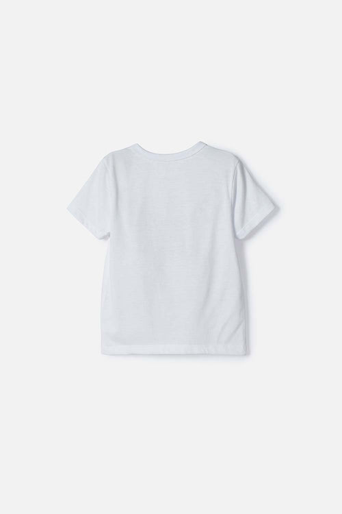 CAMISETA DE CARS MANGA CORTA BLANCO PARA NIÑO 2T A 6T