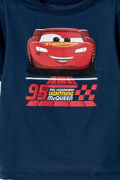 CAMISETAS DE CARS MANGA CORTA AZUL PARA NIÑO 2T A 6T