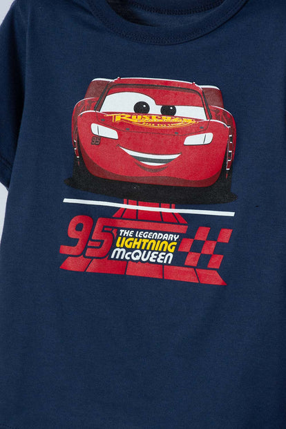 CAMISETAS DE CARS MANGA CORTA AZUL PARA NIÑO 2T A 6T