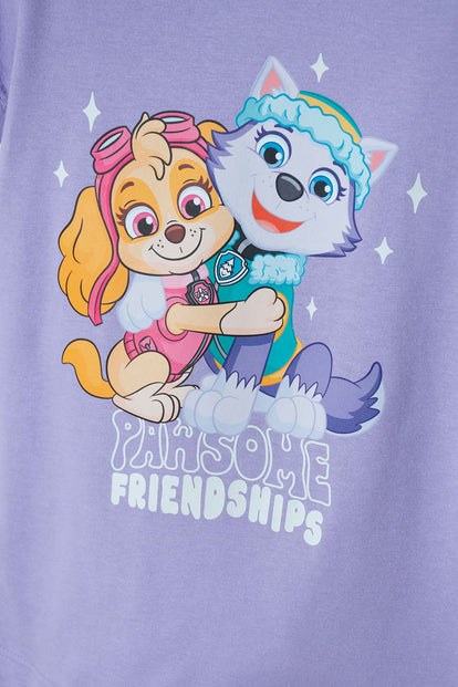 CAMISETAS DE PAW PATROL MANGA CORTA LILA PARA NIÑA 2T A 6T