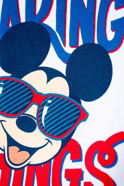 CAMISETAS DE MICKEY MOUSE MANGA CORTA BLANCO PARA NIÑO 2T A 6T