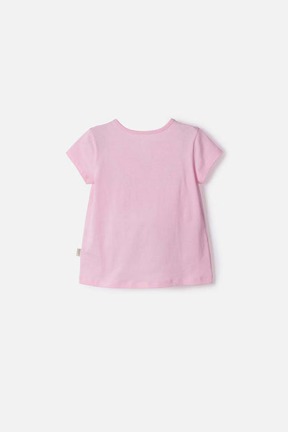 CAMISETA DE PAW PATROL MANGA CORTA ROSADO PARA NIÑA 2T A 6T