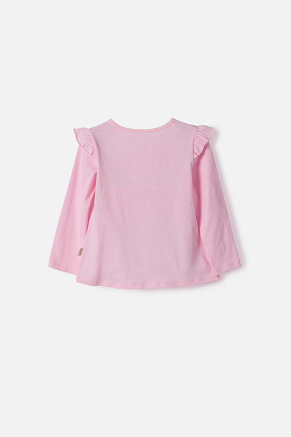 CAMISETA DE PAW PATROL MANGA LARGA ROSADO PARA NIÑA