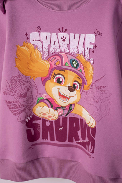 BUZO DE PAW PATROL CERRADO MORADO PARA NIÑA 2T A 6T