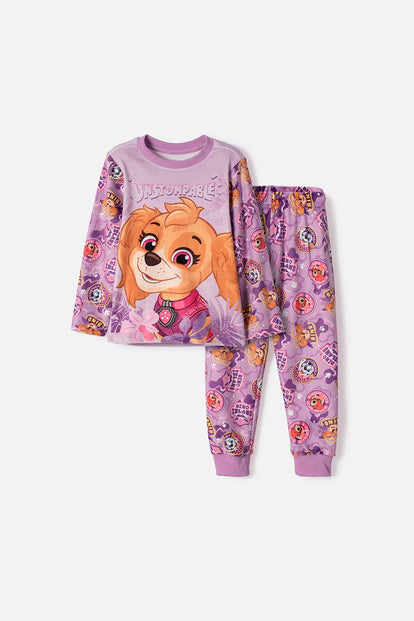 PIJAMA DE PAW PATROL PANTALÓN LARGO LILA PARA NIÑ 2T A 6T