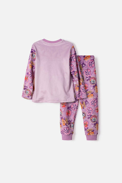 PIJAMA DE PAW PATROL PANTALÓN LARGO LILA PARA NIÑ 2T A 6T