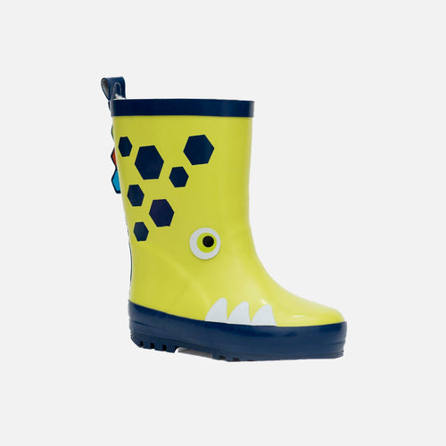 LITTLEMIC GREEN RAIN BOOTS FOR BOYS