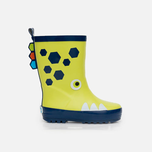 LITTLEMIC GREEN RAIN BOOTS FOR BOYS