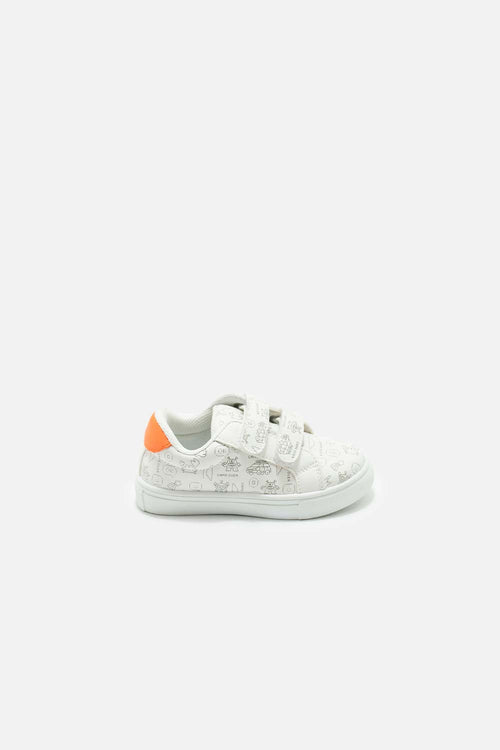 LITTLEMIC White Tennis Shoes for Boys