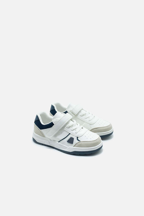 BOY'S WHITE AND GRAY SNEAKERS