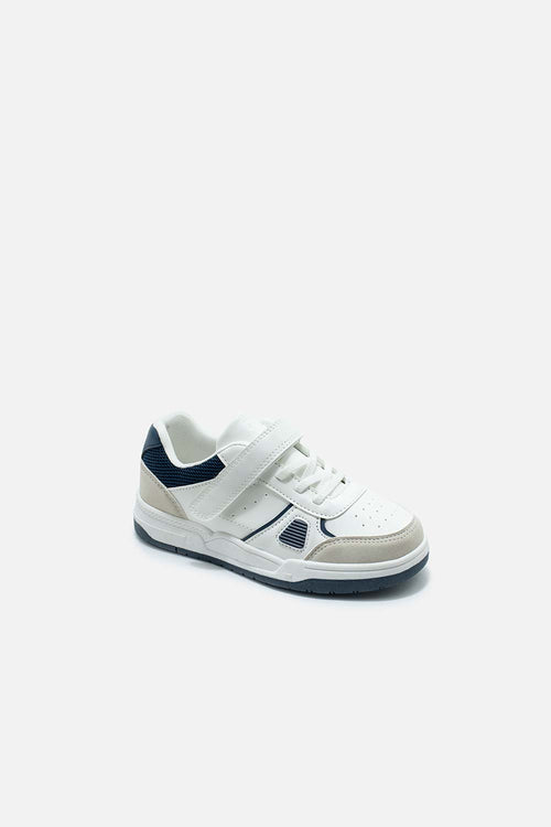 BOY'S WHITE AND GRAY SNEAKERS