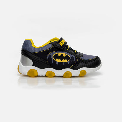 TENIS DE BATMAN CON LUCES NEGROS PARA NIÑO