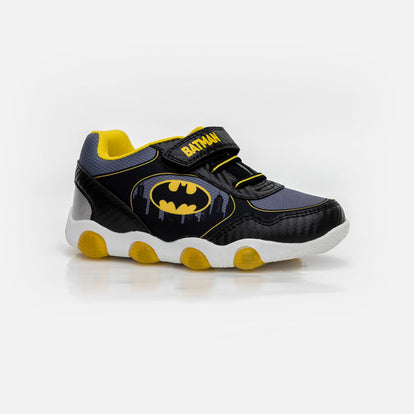 TENIS DE BATMAN CON LUCES NEGROS PARA NIÑO