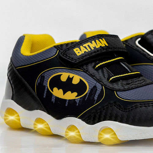 TENIS DE BATMAN CON LUCES NEGROS PARA NIÑO