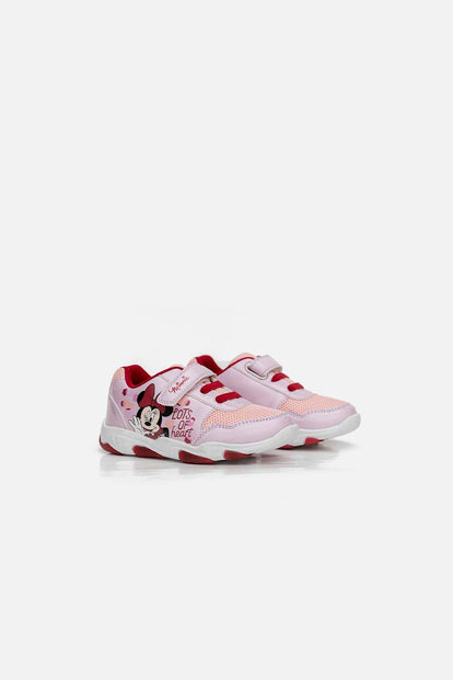 TENIS DE MINNIE MOUSE CON LUCES ROSADOS PARA NIÑA