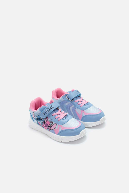 TENIS DE STITCH AZUL Y ROSADO PARA NIÑA