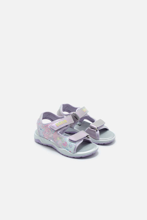 PURPLE STITCH SANDALS FOR GIRLS
