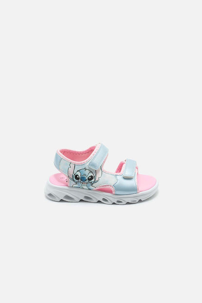 SANDALIA DE STITCH AZUL Y ROSADA PARA NIÑA