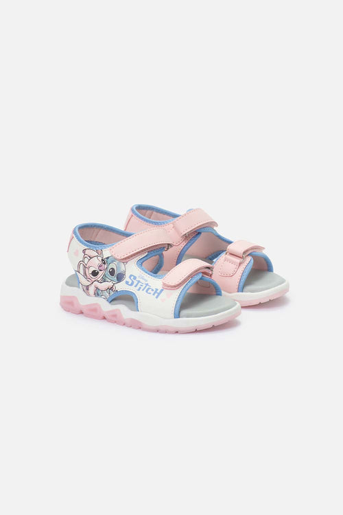 SANDALIAS CON LUCES DE STITCH MULTICOLOR PARA NIÑA