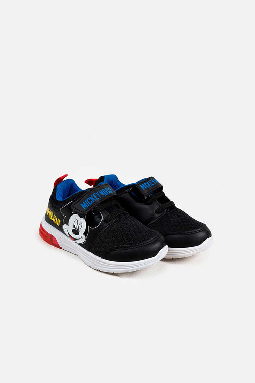 MICKEY MOUSE LIGHT-UP SNEAKERS FOR BOYS - BLACK